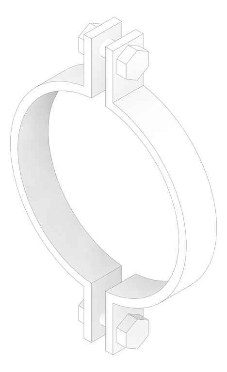 3D Documentation Image of Pipe Hanger Rigid Anchorage Pipe Clamp for DICL AG112