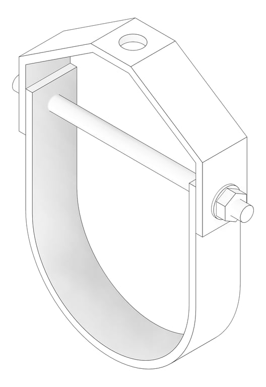 3D Documentation Image of Pipe Hanger Rigid Pipe Clamp Anchorage Low Temp Clevis Clamp AG250