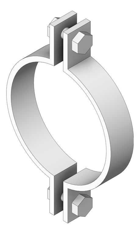 Navigate to Pipe Hanger Rigid DICL Pipe Clamp Anchorage Medium Duty 2 Bolt AG110