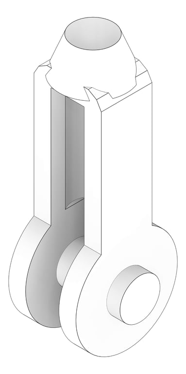 3D Documentation Image of Clevis and Pin Anchorage Forged AG320