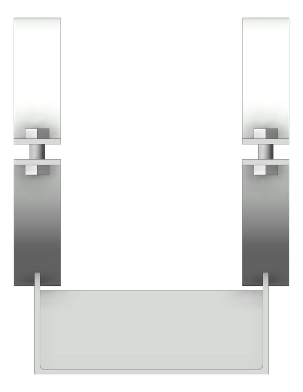 Front Image of Pipe Shoe Rigid Anchorage Compact Double AG570