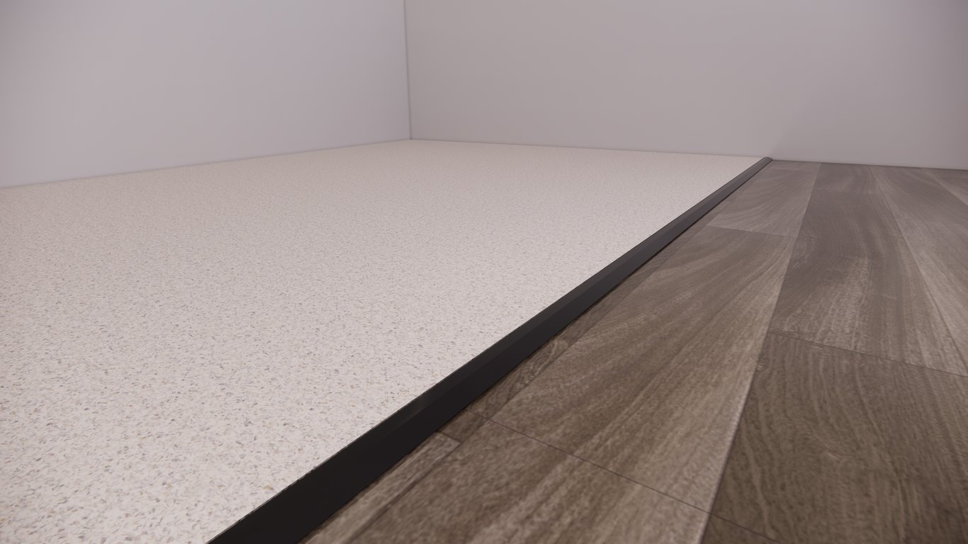 TileTrimBlack8mm InSitu Image of Trim Tile ArmstrongFlooring 35x8