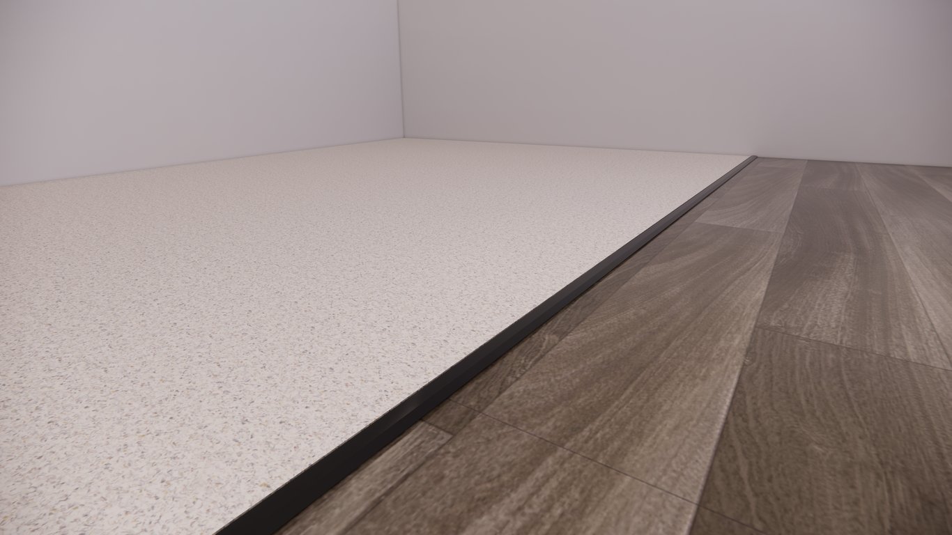 TileTrimBlack InSitu Image of Trim Tile ArmstrongFlooring 25x2