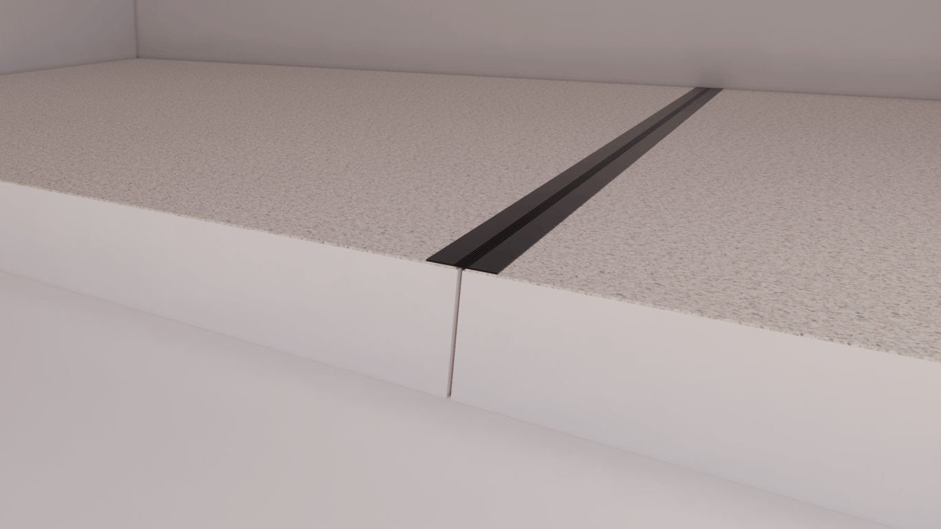 XpandStripBlack InSitu Image of Trim Tile ArmstrongFlooring XpandStrip 75x3
