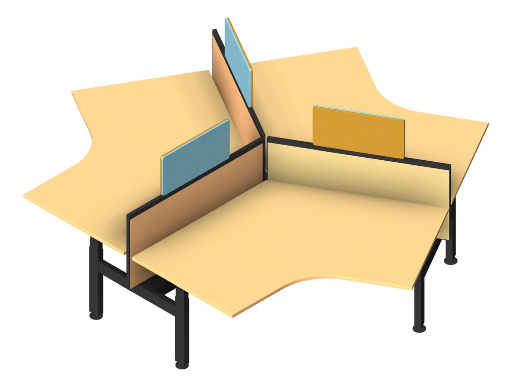 Navigate to Desk Cluster AspectFurniture Activate 120Deg AdjustableHeight