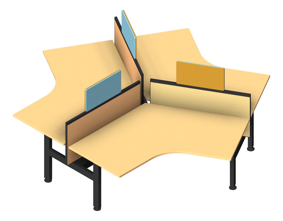 Image of Desk Cluster AspectFurniture Activate 120Deg FixedHeight