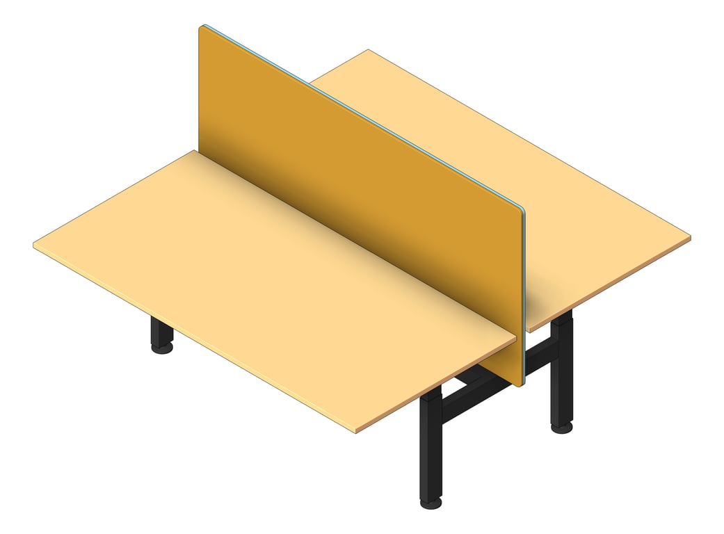 3D Shaded Image of Desk Double AspectFurniture Activate Linear AdjustableHeight