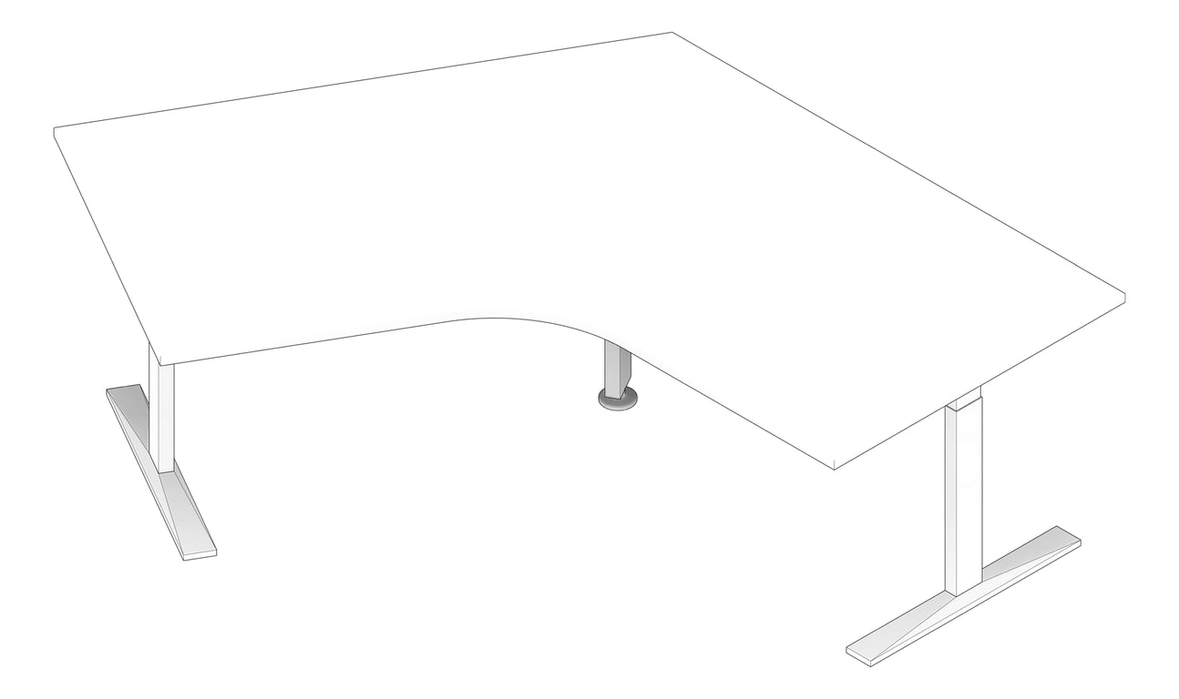 3D Documentation Image of Desk Single AspectFurniture Activate 120Deg AdjustableHeight
