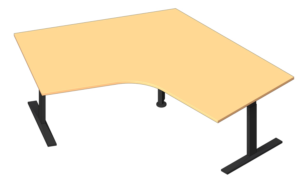 3D Shaded Image of Desk Single AspectFurniture Activate 120Deg AdjustableHeight