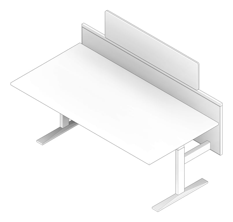 3D Documentation Image of Desk Single AspectFurniture Activate Linear AdjustableHeight