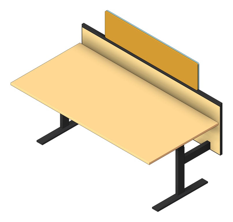 3D Shaded Image of Desk Single AspectFurniture Activate Linear AdjustableHeight