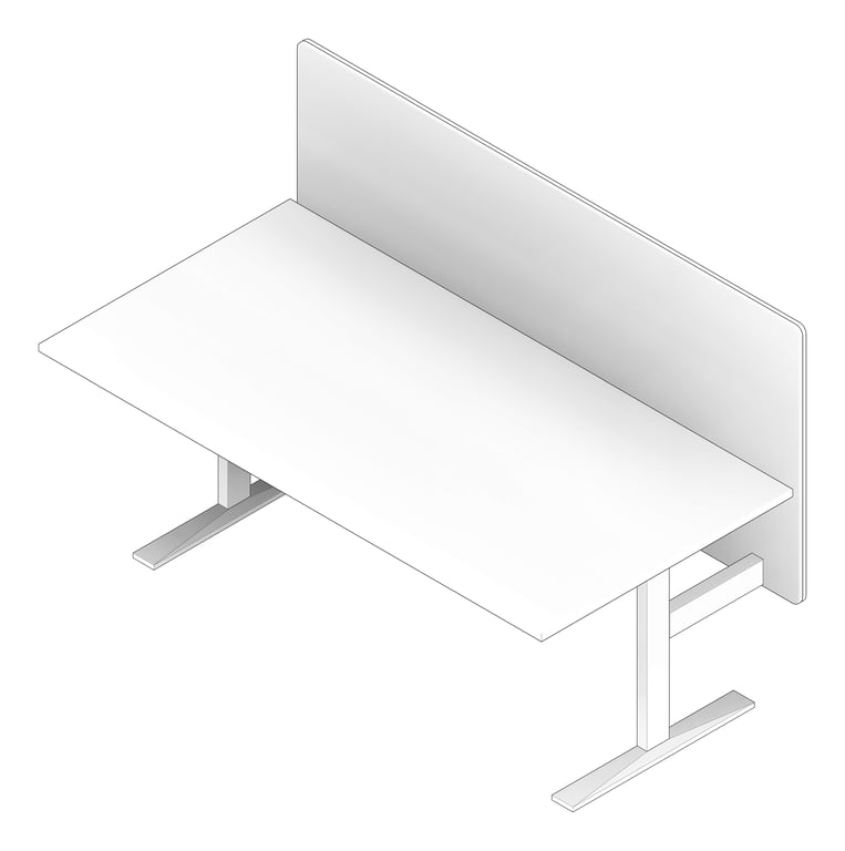 3D Documentation Image of Desk Single AspectFurniture Activate Linear FixedHeight