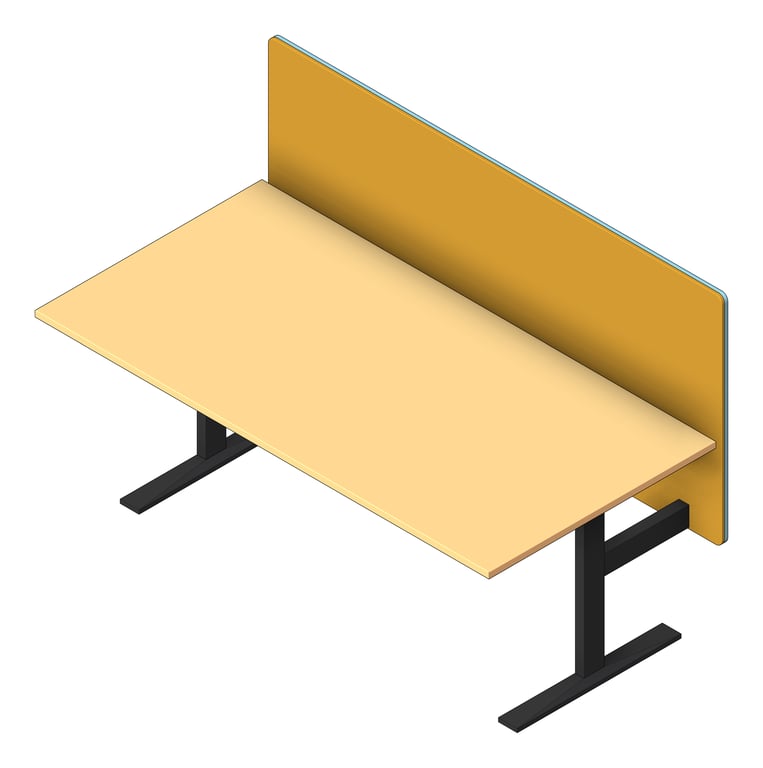 3D Shaded Image of Desk Single AspectFurniture Activate Linear FixedHeight