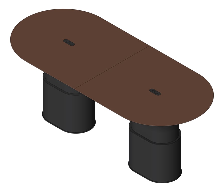 3D Shaded Image of Table Pill AspectFurniture Atlas 10Person StraightShroud AdjustableHeight