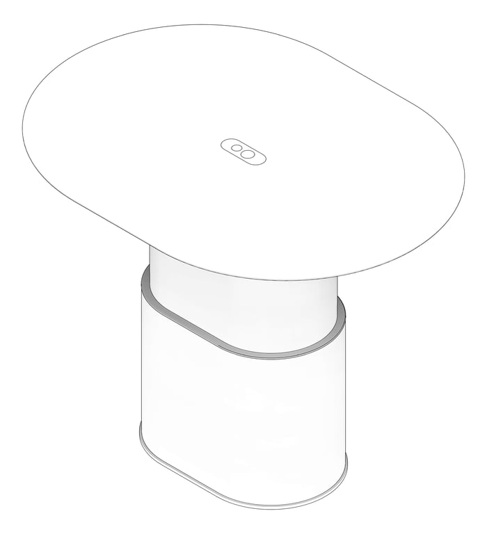 3D Documentation Image of Table Pill AspectFurniture Atlas 4Person AdjustableHeight