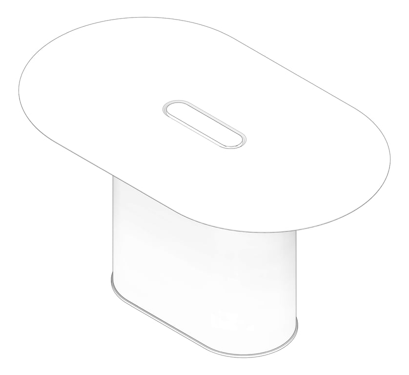 3D Documentation Image of Table Pill AspectFurniture Atlas 6Person