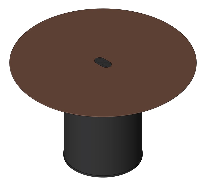 3D Shaded Image of Table Round AspectFurniture Atlas 4Person