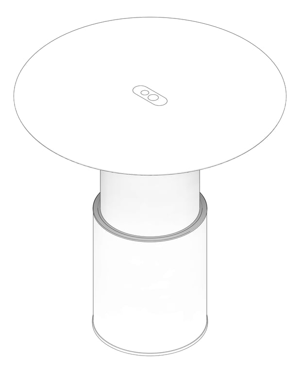 3D Documentation Image of Table Round AspectFurniture Atlas 4Person AdjustableHeight