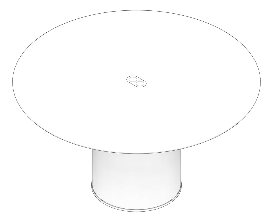3D Documentation Image of Table Round AspectFurniture Atlas 5Person