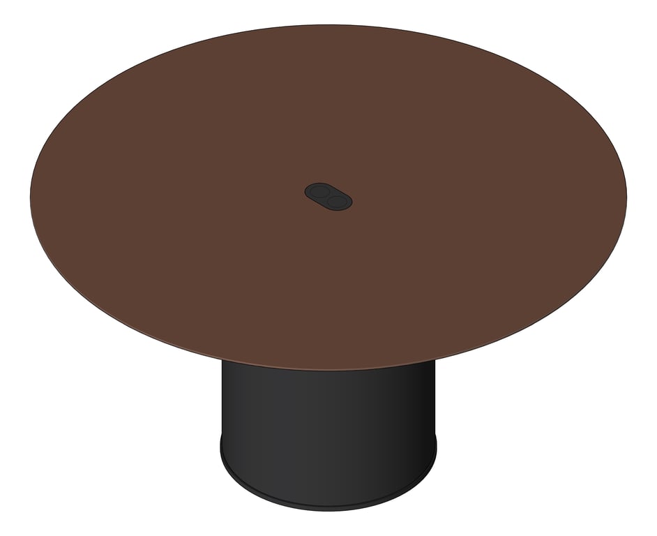 3D Shaded Image of Table Round AspectFurniture Atlas 5Person