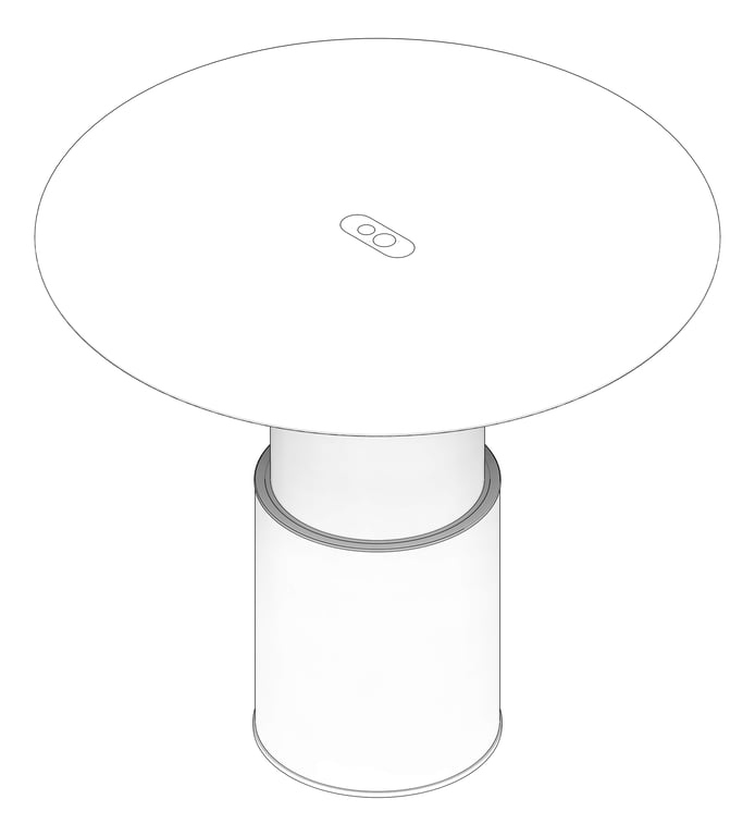 3D Documentation Image of Table Round AspectFurniture Atlas 5Person AdjustableHeight