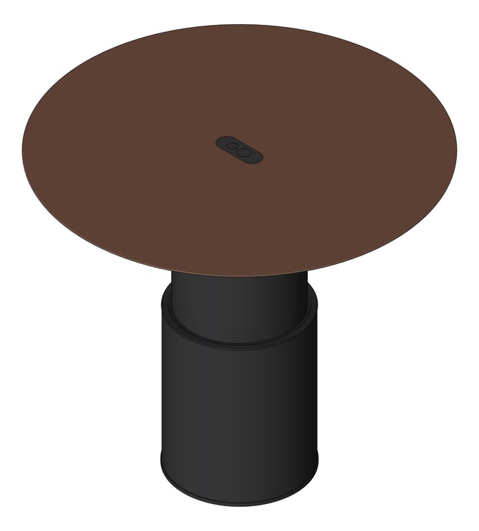 3D Shaded Image of Table Round AspectFurniture Atlas 5Person AdjustableHeight