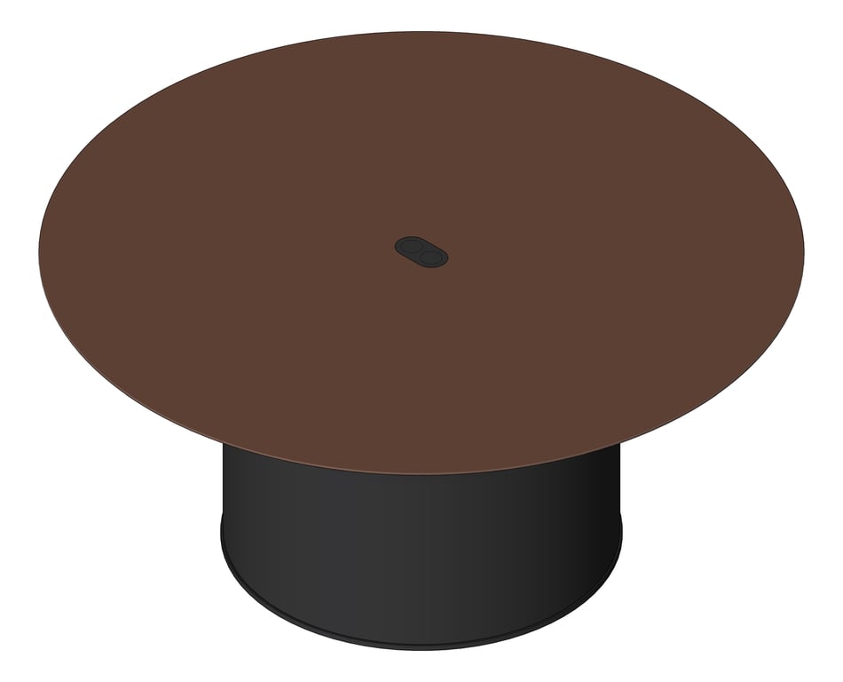 3D Shaded Image of Table Round AspectFurniture Atlas 6Person