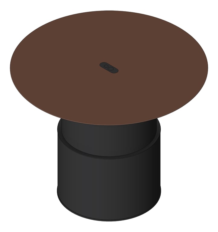 3D Shaded Image of Table Round AspectFurniture Atlas 6Person AdjustableHeight