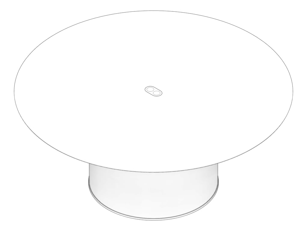 3D Documentation Image of Table Round AspectFurniture Atlas 8Person