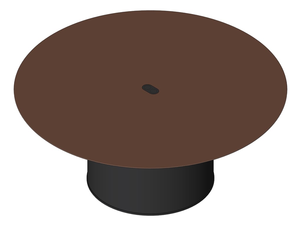 3D Shaded Image of Table Round AspectFurniture Atlas 8Person