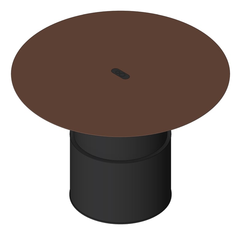 3D Shaded Image of Table Round AspectFurniture Atlas 8Person AdjustableHeight