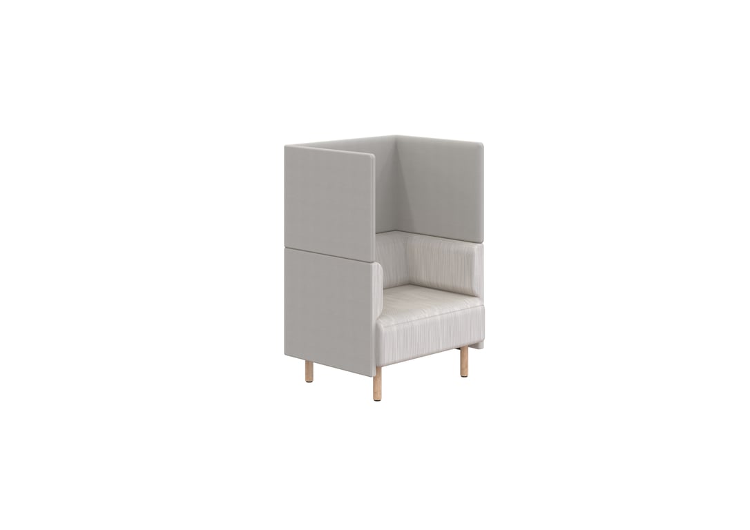 AspectFurniture Forum Sofa 1P HB Timber Legs Kvadrat Lila.6016 Image of Seat Workspace AspectFurniture Forum Single HighBack