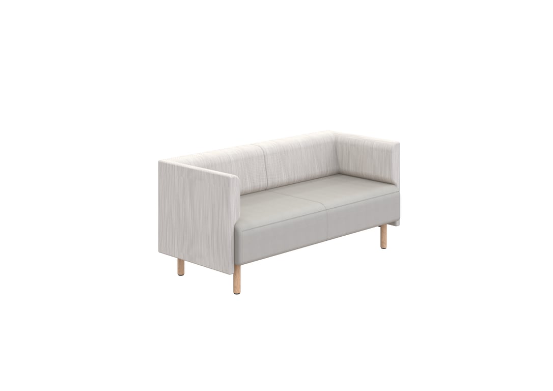 AspectFurniture Forum Sofa 2P LB Timber Legs Kvadrat Lila.6020 Image of Seat Workspace AspectFurniture Forum Two LowBack