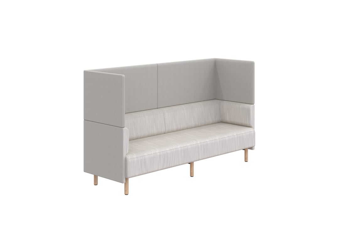 AspectFurniture Forum Sofa 3P HB Timber Legs Kvadrat Lila.6018 Image of Seat Workspace AspectFurniture Forum Three HighBack