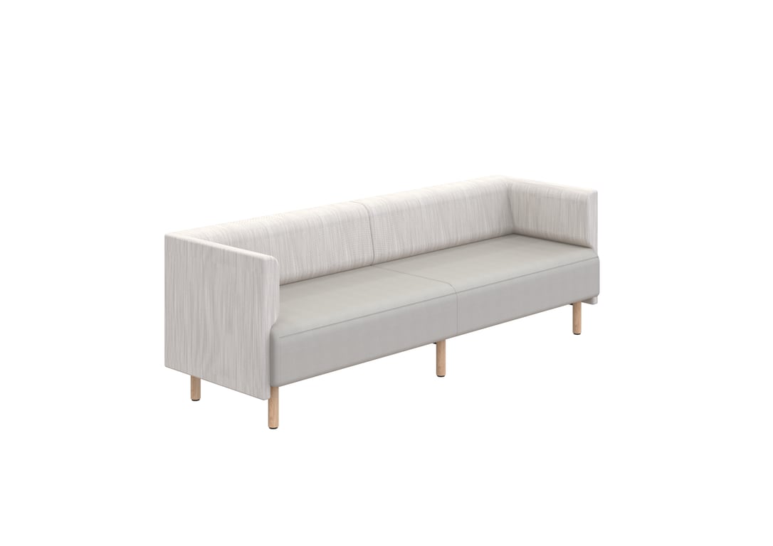 AspectFurniture Forum Sofa 3P LB Timber Legs Kvadrat Lila.6021 Image of Seat Workspace AspectFurniture Forum Three LowBack