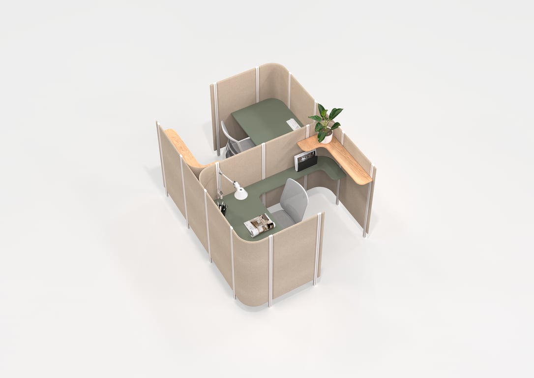 AspectFurniture Habitat Semi Private Side to Side Image of OfficePod Workspace AspectFurniture Habitat SideToSide