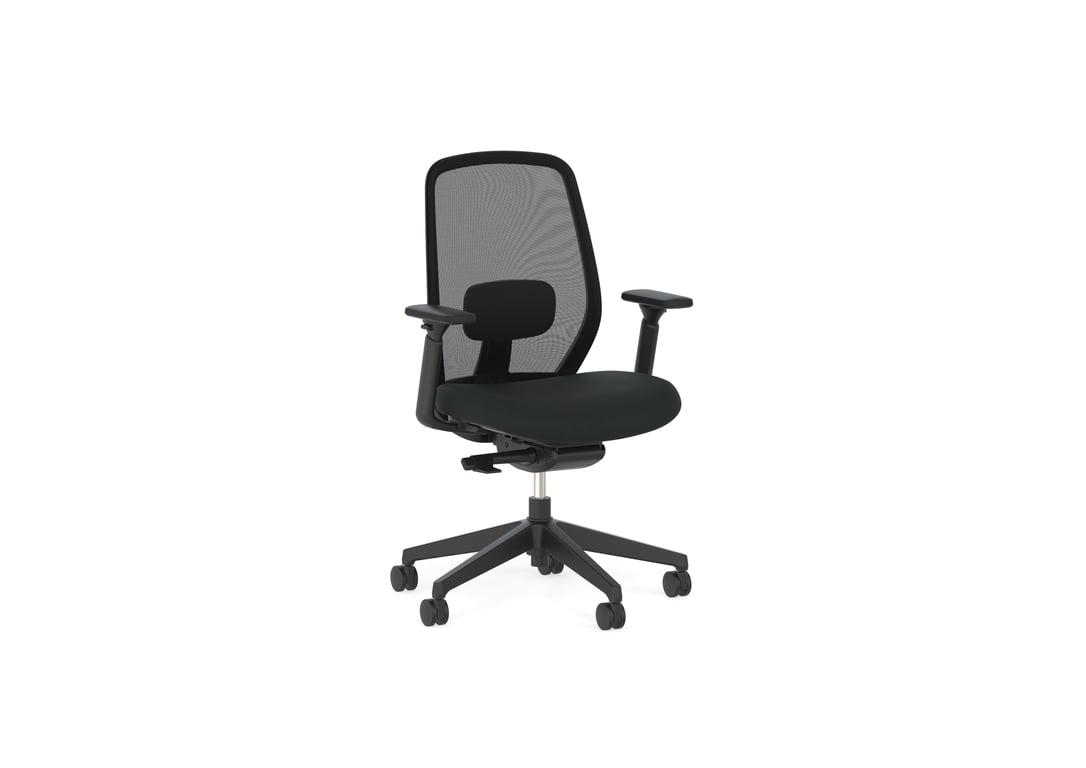 AspectFurniture Move Task Chair Black Body Black Seat Black Mesh 02 Image of Chair Task AspectFurniture Move