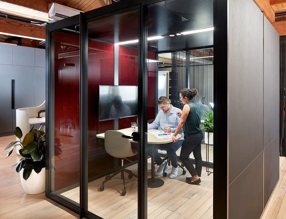 AspectFurniture StudioPod Meeting Pod In Situ Image of Booth Meeting AspectFurniture StudioPod 3650W