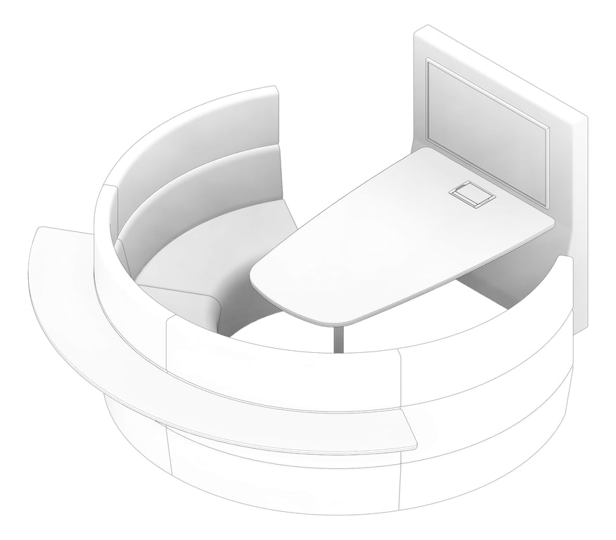 3D Documentation Image of Booth Open AspectFurniture Drift Full MediaPod