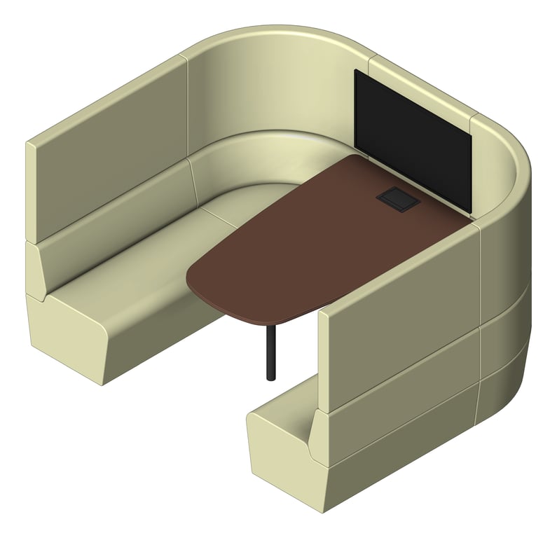 3D Shaded Image of Booth Open AspectFurniture Drift Full MediaUnit 4P