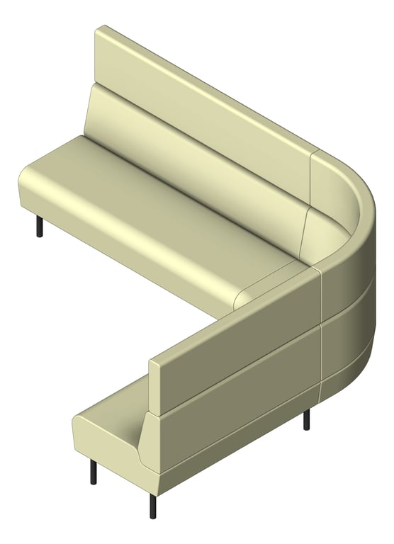 3D Shaded Image of Booth Open AspectFurniture Drift Lite ExampleConfiguration 07