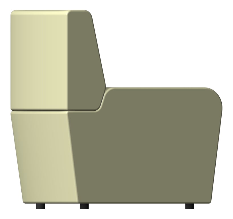 Left Image of Seat Sofa AspectFurniture Drift Full 60Degree Concave