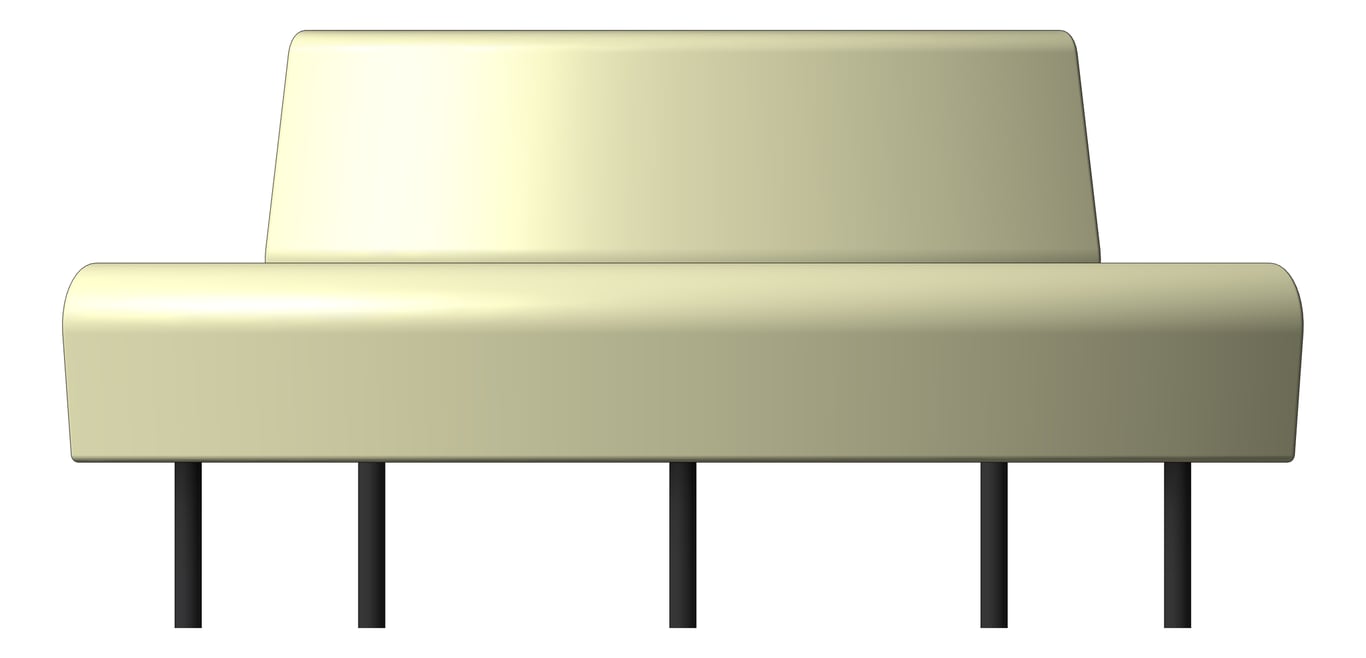 Front Image of Seat Sofa AspectFurniture Drift Lite 60Degree Convex