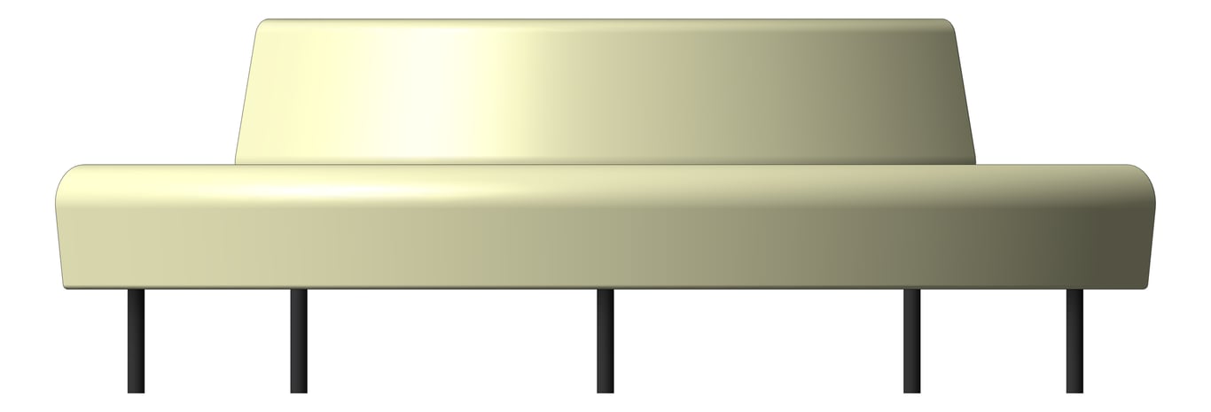 Front Image of Seat Sofa AspectFurniture Drift Lite 90Degree Convex