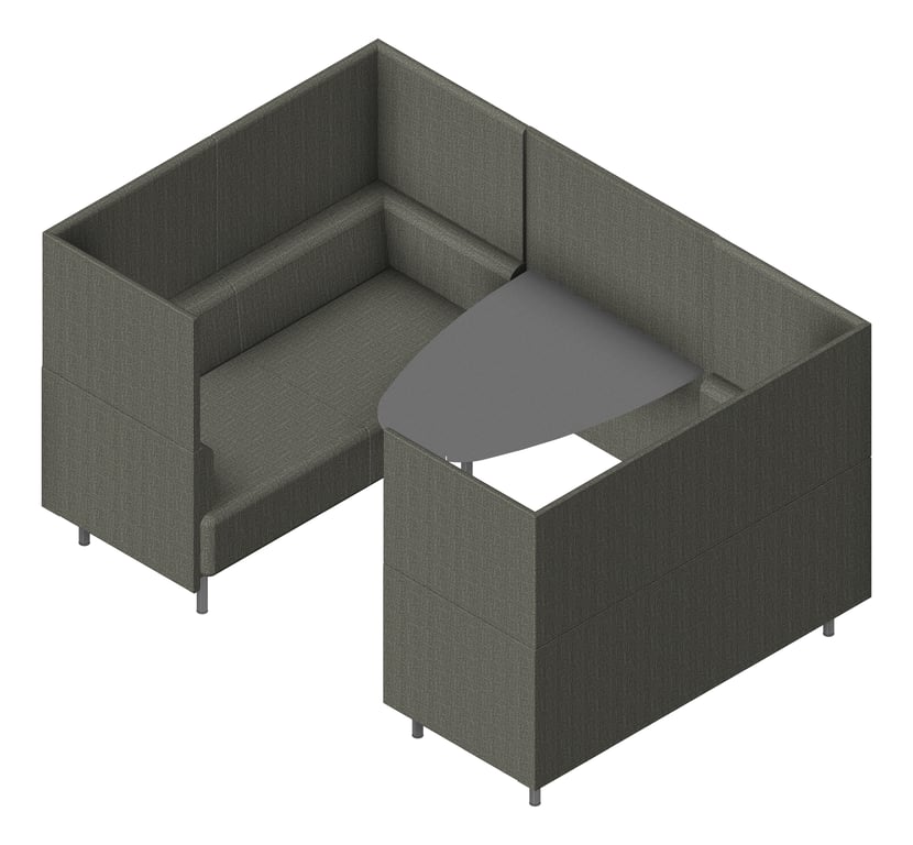 Navigate to OfficePod Workspace AspectFurniture Forum FourSeaterBooth HighBack
