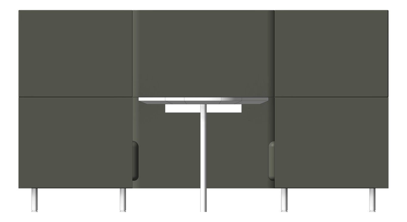 Front Image of OfficePod Workspace AspectFurniture Forum FourSeaterBooth HighBack