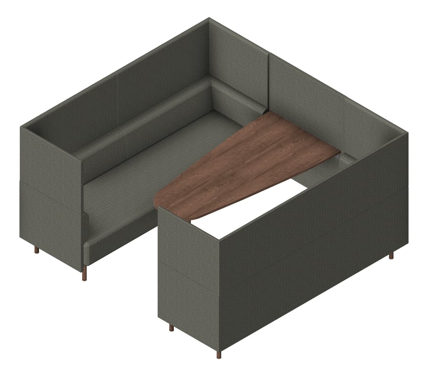 Image of OfficePod Workspace AspectFurniture Forum SixSeaterBooth HighBack