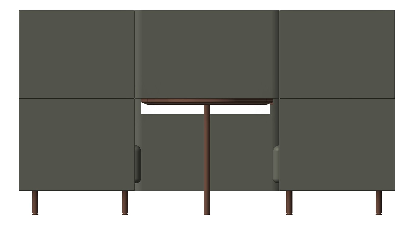 Front Image of OfficePod Workspace AspectFurniture Forum SixSeaterBooth HighBack
