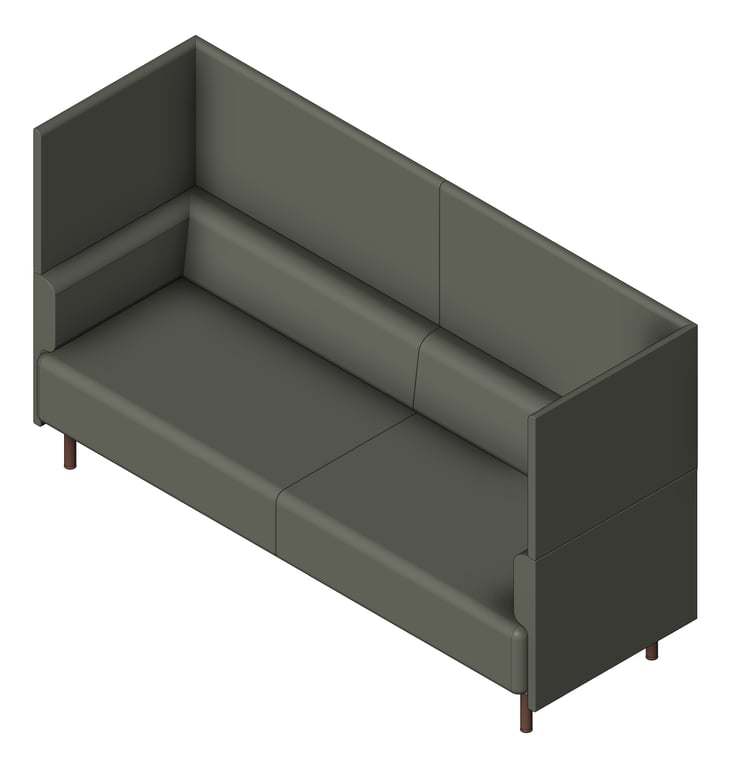 3D Shaded Image of Seat Workspace AspectFurniture Forum Three HighBack