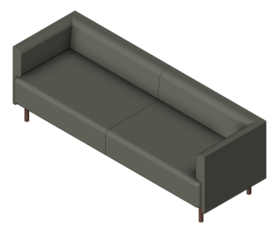 3D Shaded Image of Seat Workspace AspectFurniture Forum Three LowBack